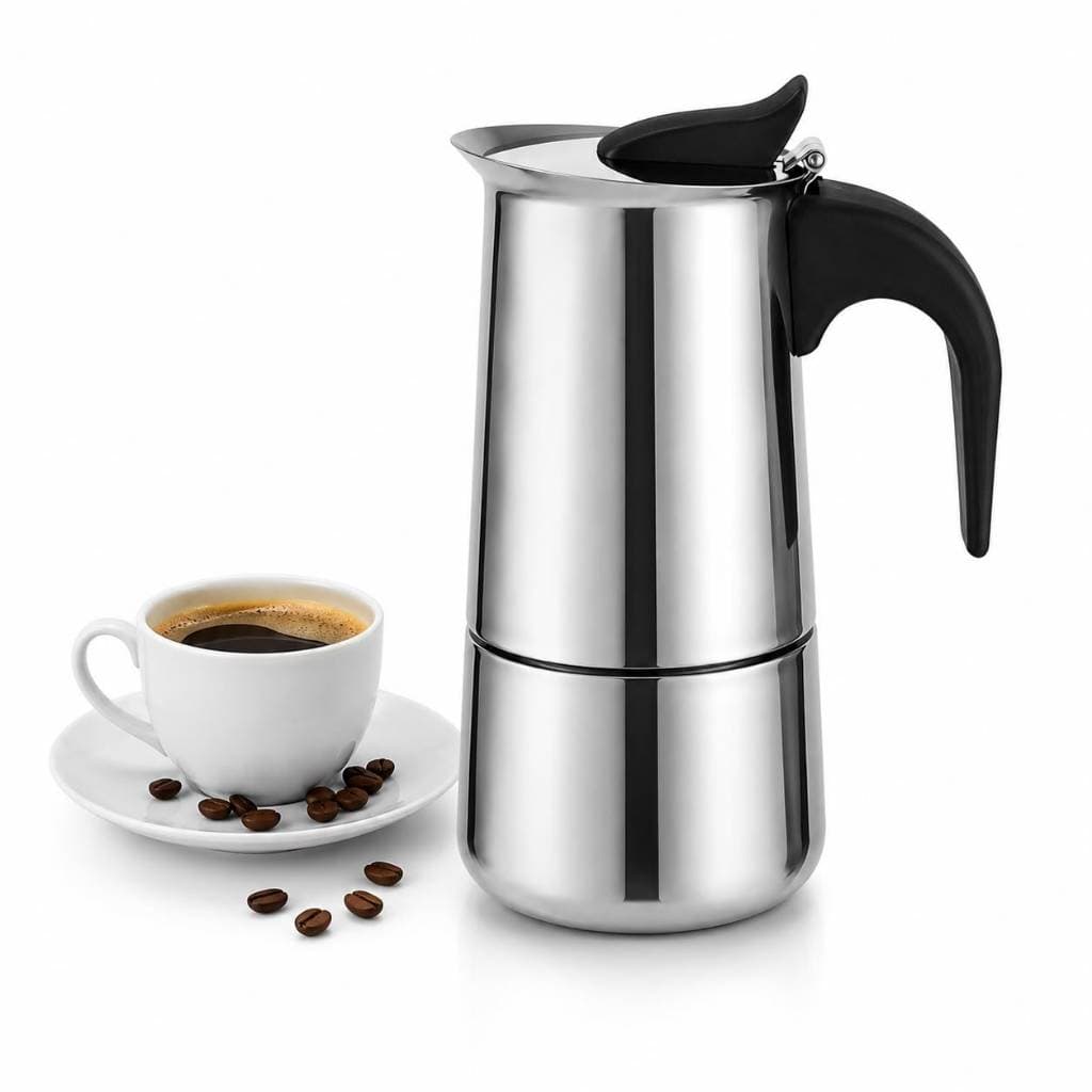 Cafeteira Italiana Automática Café Expresso Premium Inox 4 ou 6 Xícaras