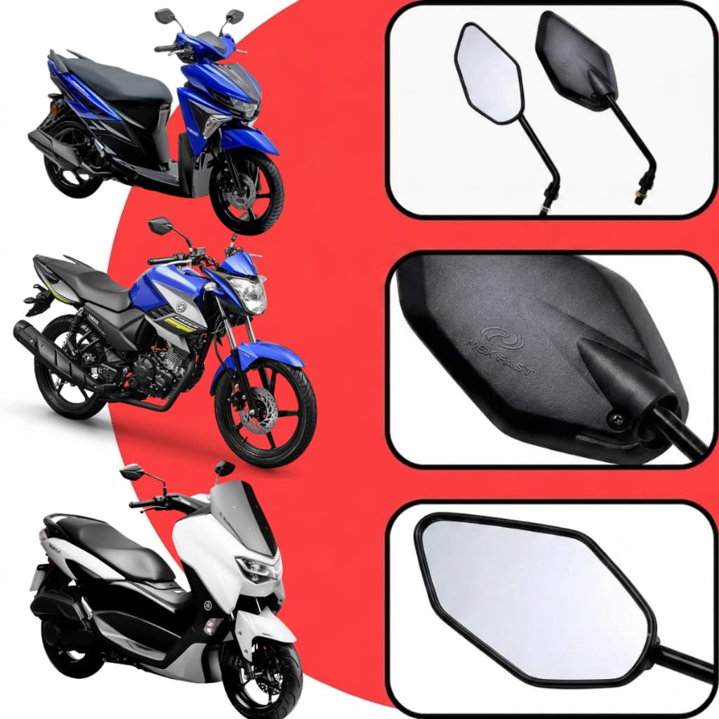 Par Retrovisor Moto Yamaha Nmax 160 Neo 125 Factor Crosser 150 2016 Até 2025 ENVIO IMEDIATO