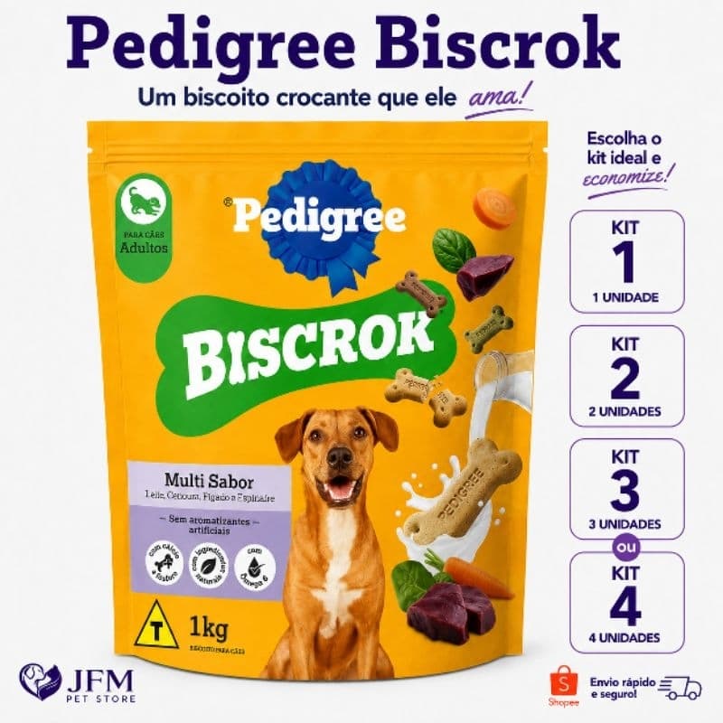 BISCROK RACAS MÉDIA Mult 1KG Kit 01-02-03 ou 04 und