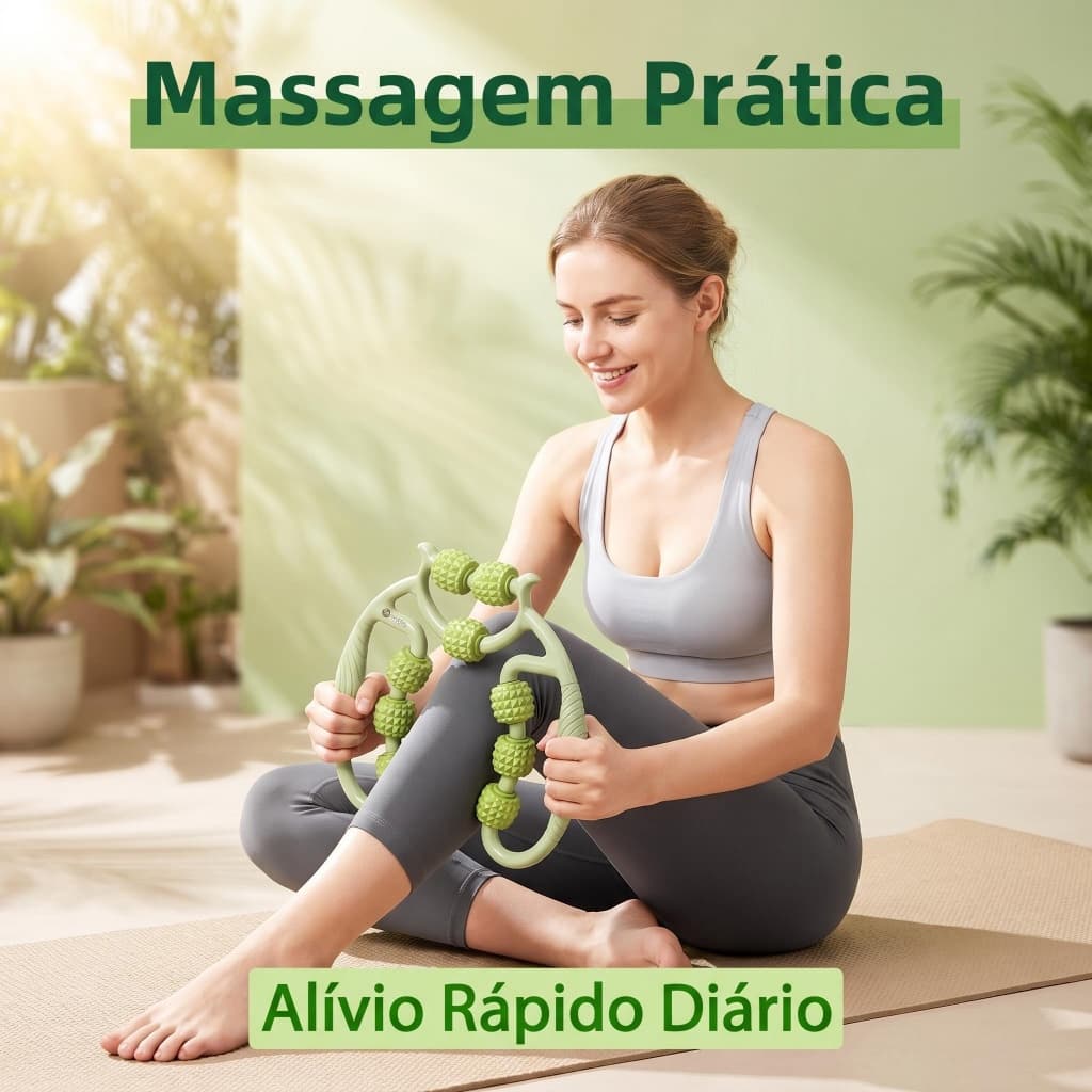Massageador Pernas 8 Rodas Relaxante Alivia Dor Muscular