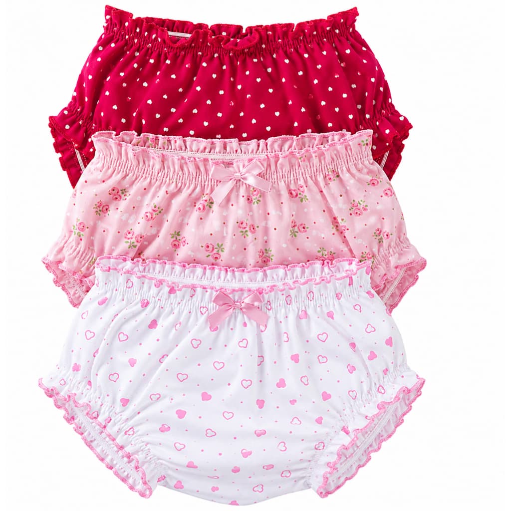 Kit 10 Calcinhas Tapa Fralda Bebê Menina Malha de Algodão Aparadoras Cobre Fralda Infantil