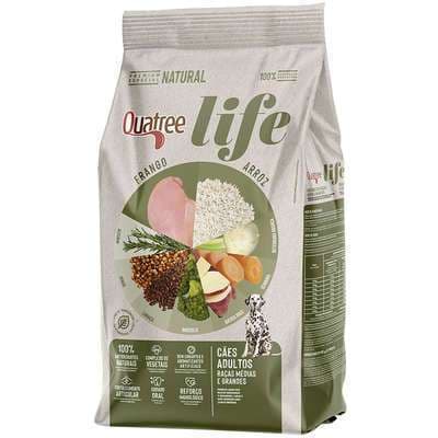 Ração Quatree Life Cães Adultos Médios e Grandes 15Kg (Max 1 Pct. por pedido)