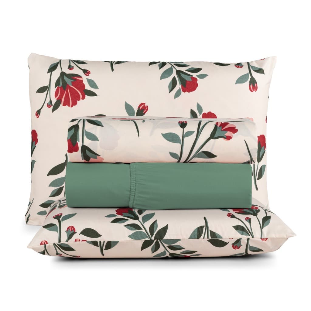 Jogo De Cama Casal Queen Size 4 peças - 200 Fios Micropercal Macio