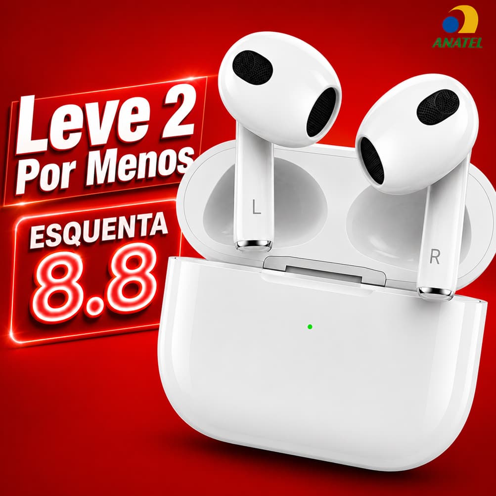 Fone de Ouvido Bluetooth TWS H'Maston RS20 - Som Grave HD, V5.4, Microfone Integrado e Bateria de Longa Duração