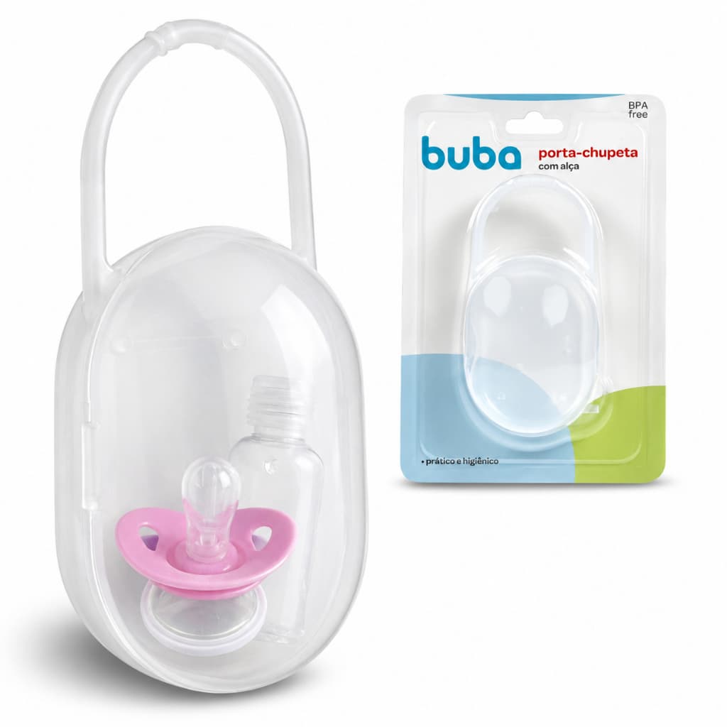 Porta Chupeta Bico Buba Infantil Com Alça Porta Chupeta Bebê Case Segurança Higiênico e Prático