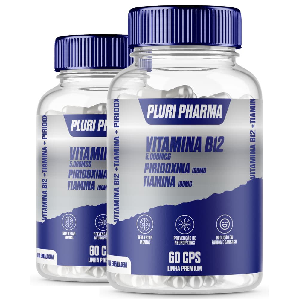 Tiamina100mg + Piridoxina100mg + Vitamina B12 5.000mcg C/120 Cápsulas