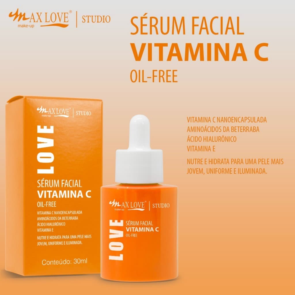 Sérum Facial Vitamina C Hidratante Max Love 30 ml