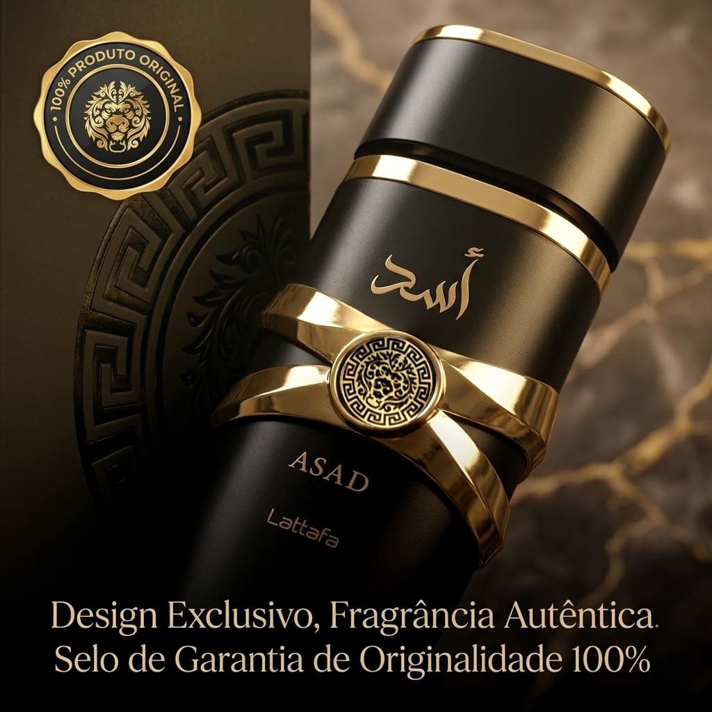 👑Perfume Masculino Asad Lattafa 100ml Eau De Parfum Original Árabe Importado Fixação De Milhões Campeão De Elogios