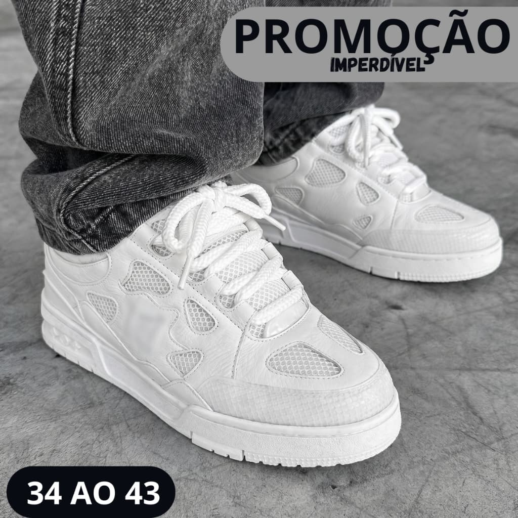 Tênis Masculino Chunky Streetwear Moderno Esportivo Casual Confortável e Versátil