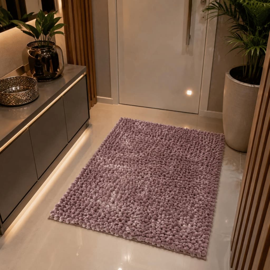 Tapete Chenille Antiderrapante Macio 45x65cm Tapete de Porta Banheiro Quarto Sala Cozinha