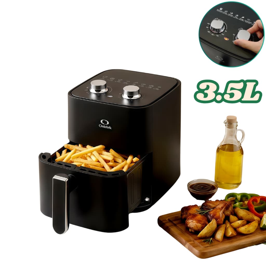 Fritadeira Elétrica Sem Óleo Air Fryer 3.5L 127/220V Mecânica 1200W Revestimento Antiaderente