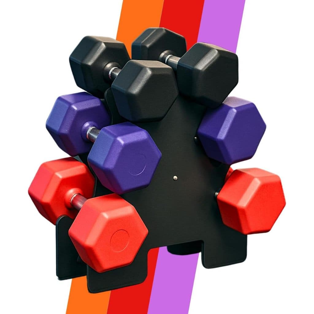 Conjunto De Halteres Com Pesos De 1KG Até 3KG 3 Pares De Peso No Formato Hexagonal Serve Para Academia Treinos Exercício
