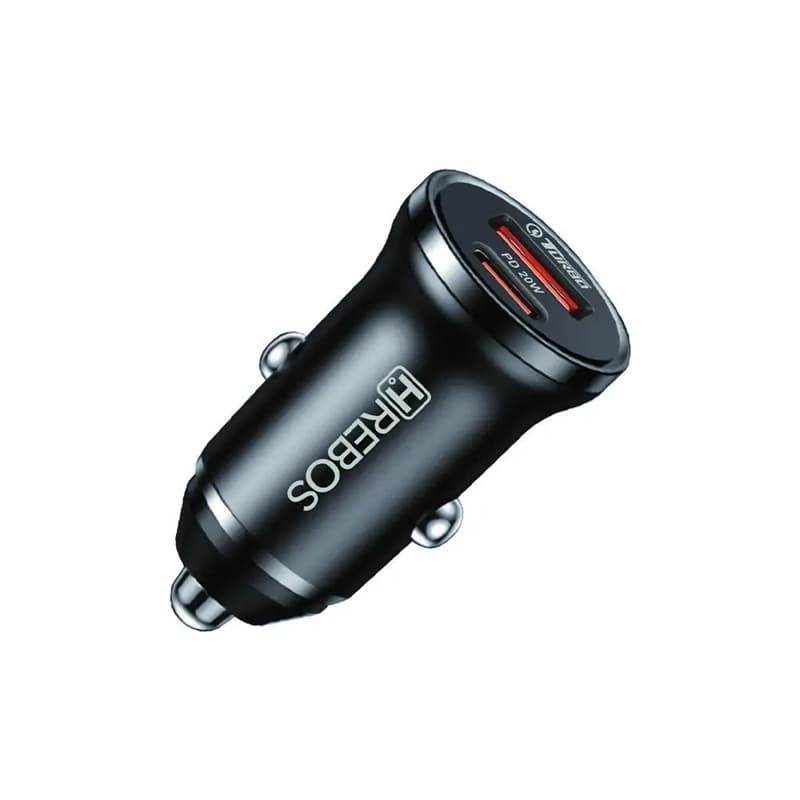 Kit Carregador Veicular Turbo USB C PD 20W Com Cabo Tipo C Para Celular Fonte Carro Acendedor