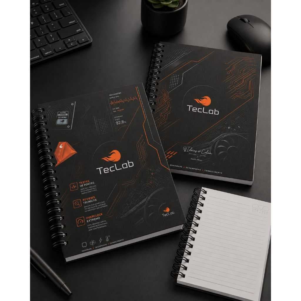 Caderno TecLab Gamer Tecnologia/ Wire- O/ 80 folhas 90G