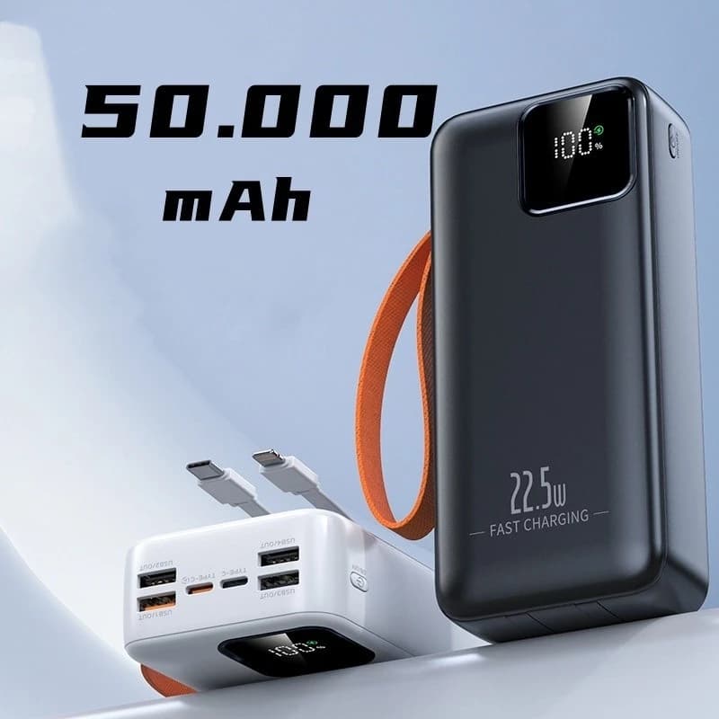 Carregador Portátil grande 50000mah/30000mah/20000mah/10000mah Turbo 22.5W PD carregamento ultra rápido