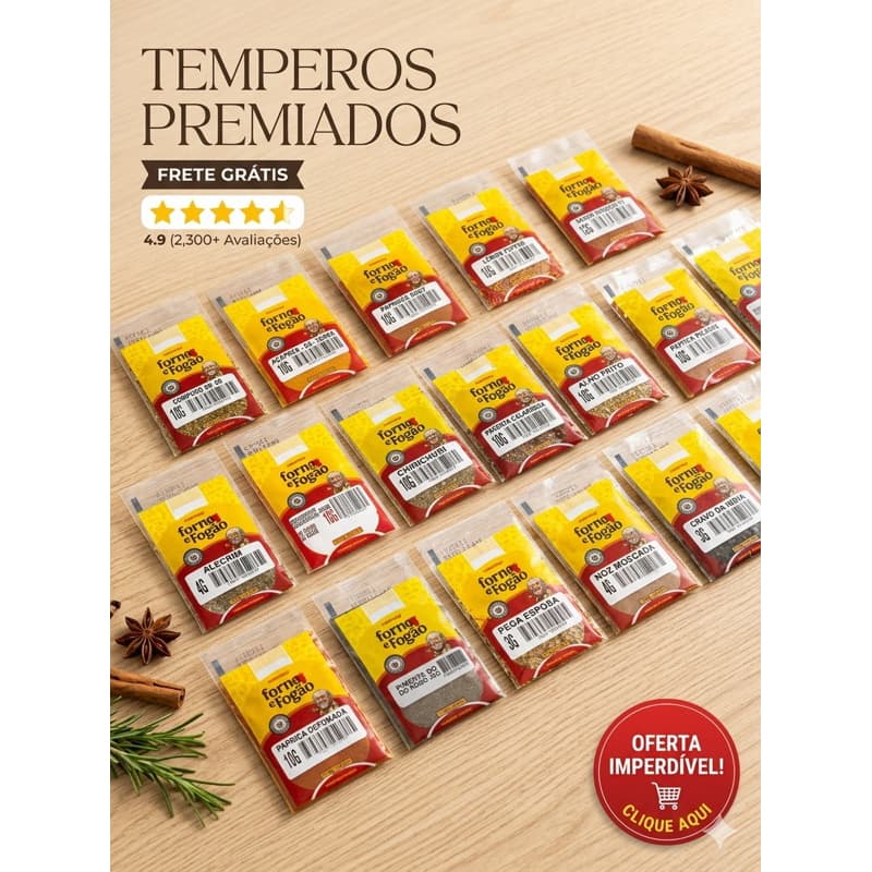 19 Temperos Naturais kit 19 temperos – Mais Sabor para Carnes, Frango e Saladas