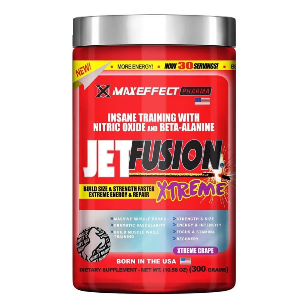 Pré-treino Jet Fusion Maxeffect 300g - Sabor Xtreme Grape