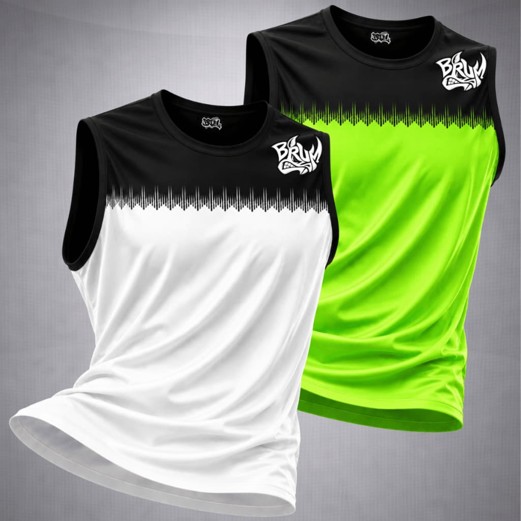 Kit 2 Regatas Dry Fit Masculina Musculação Academia Treino Corrida CrossFit