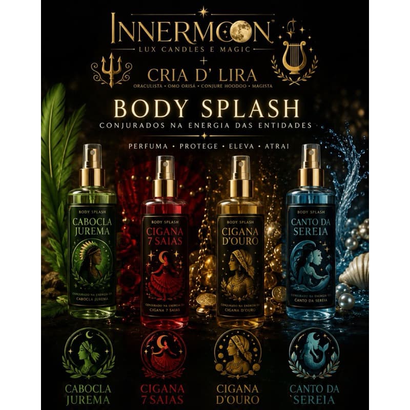 Body Splash Feminino InnerMoon 8H | Perfume Importado | Essência Fina | Consagrado com Axé