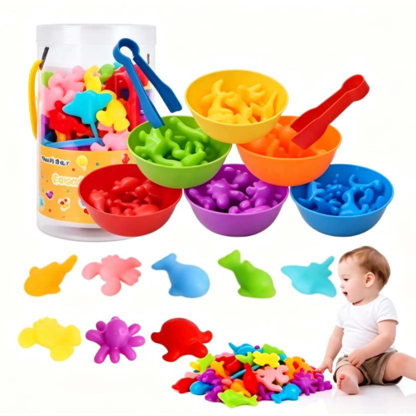 Classificação Brinquedos Dinossauros Contagem De Cores Brinquedos educativos para crianças para crianças de 1 a 3 anos