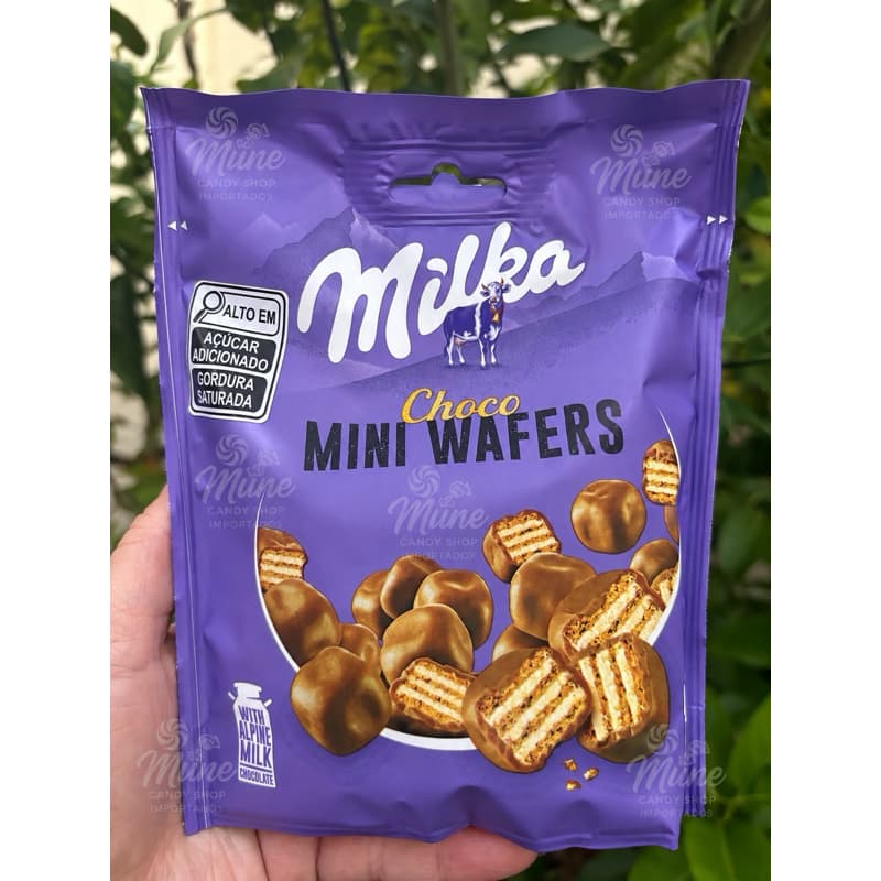 Milka Choco Mini Wafers | Wafer Crocante Coberto com Chocolate ao Leite | Importado