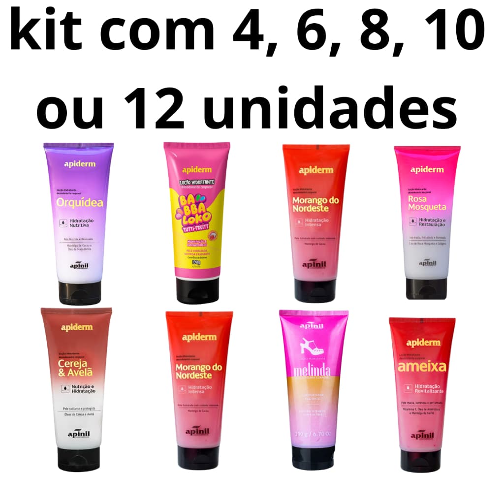 Kit Loção Hidratante Apiderm Apinil 190 g Creme de pele