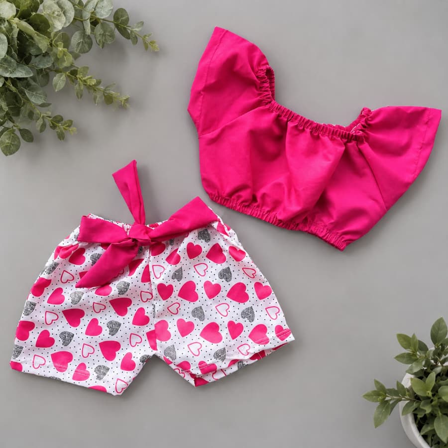 Conjunto Romper de Bebê Menina Fashion Banho de Sol Temático Mesversario 3 a 6 Meses