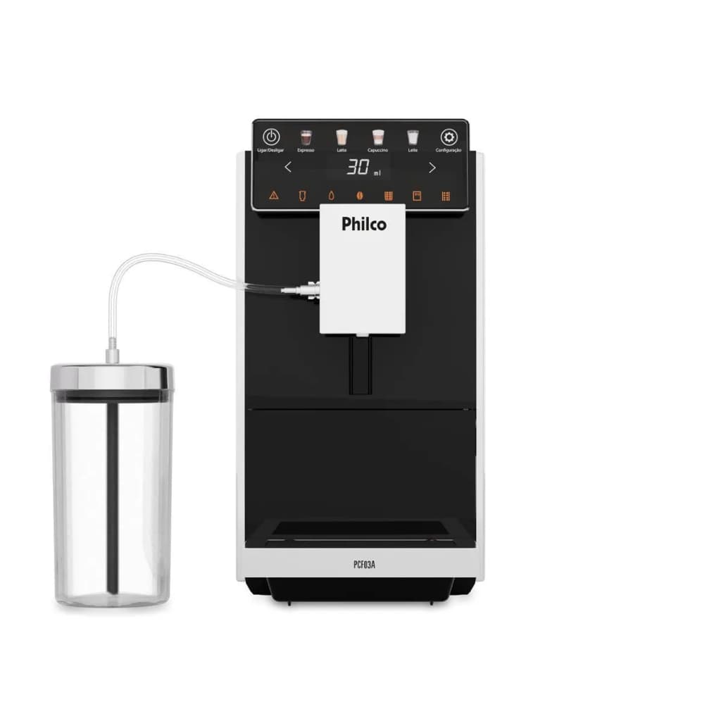 Cafeteira Philco Expresso Automática 20 Bar Moedor Café em Grãos Máquina Cappuccino 127V