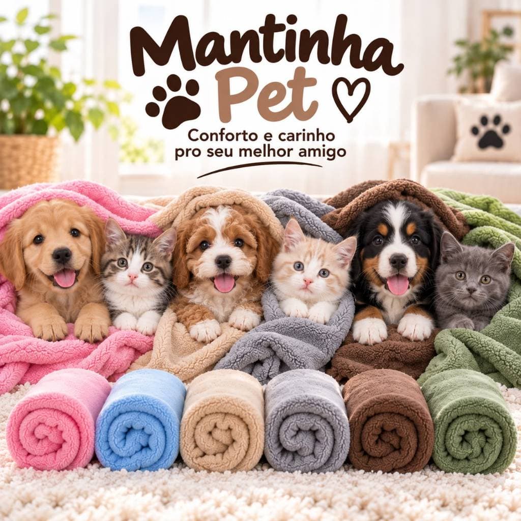 Cobertor Mantinha Pet ou Bebê Macia Antialérgica Premium Berço Carrinho Decoração