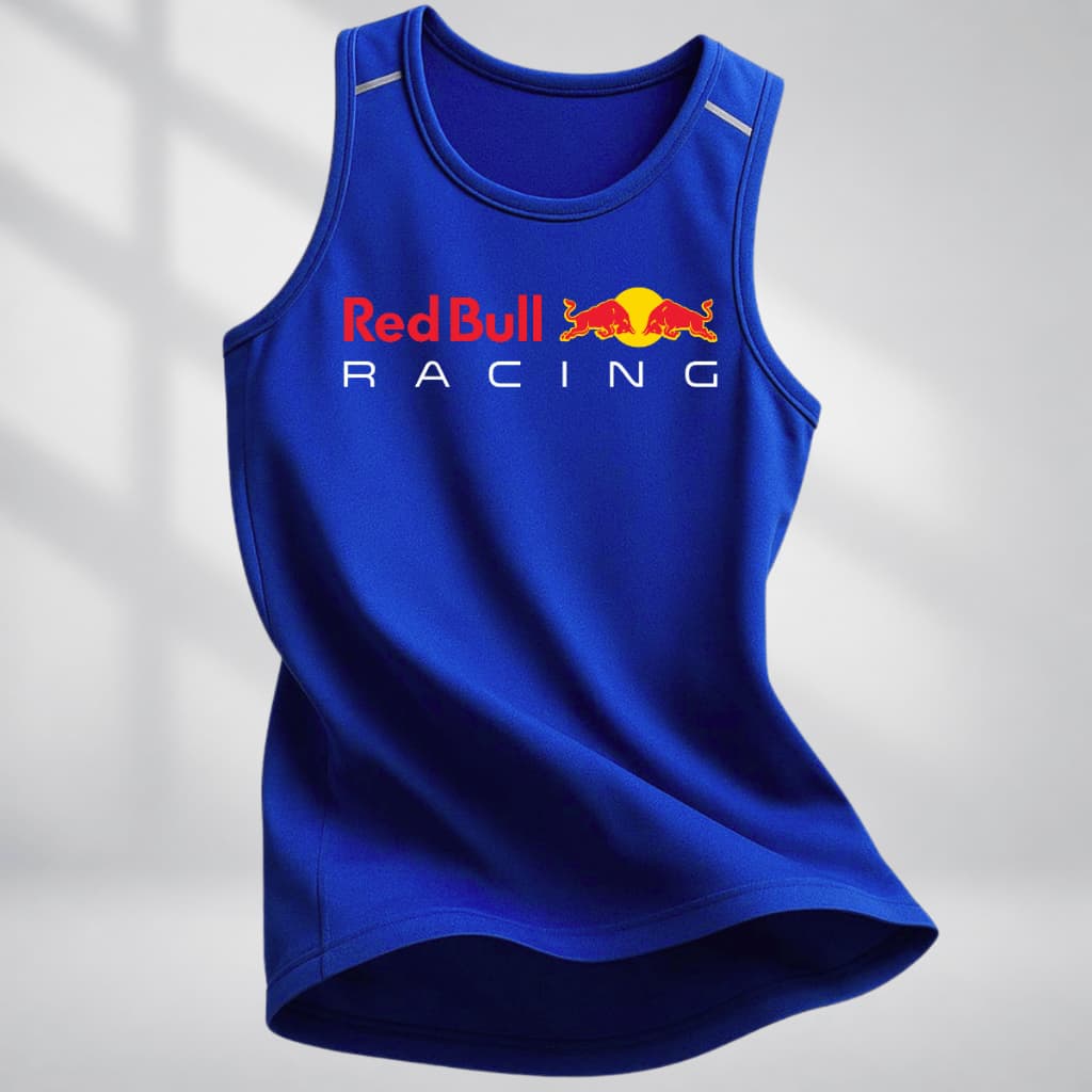 Regata Racing Red Masculina Dry Fit Estampa Automobilismo Academia Musculação Treino Anti Suor