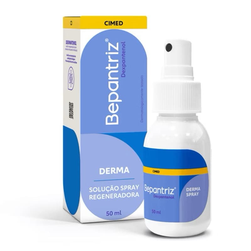 CIMED Bepantriz Derma Spray 50 ml - Solução Regeneradora para Pele com Dexpranetol
