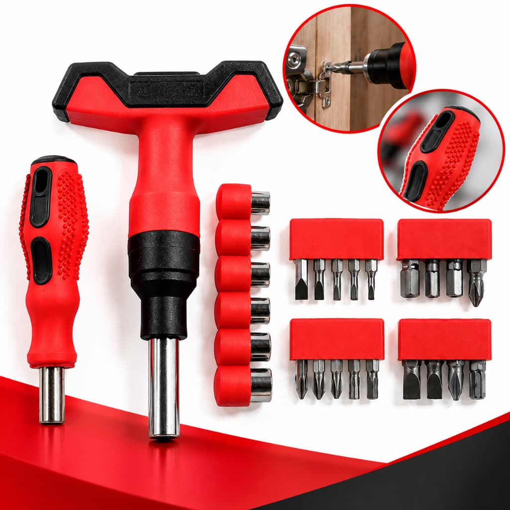 Jogo De Chave Com Ponteiras Kit Completo TOP RIO Ferramentas Manual Chave T Reparos Móveis Bicicleta Eletrônicos