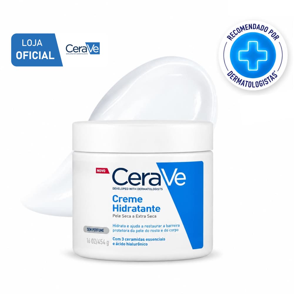 CeraVe, Creme Hidratante Corporal Pele Seca a Extra Seca 454g