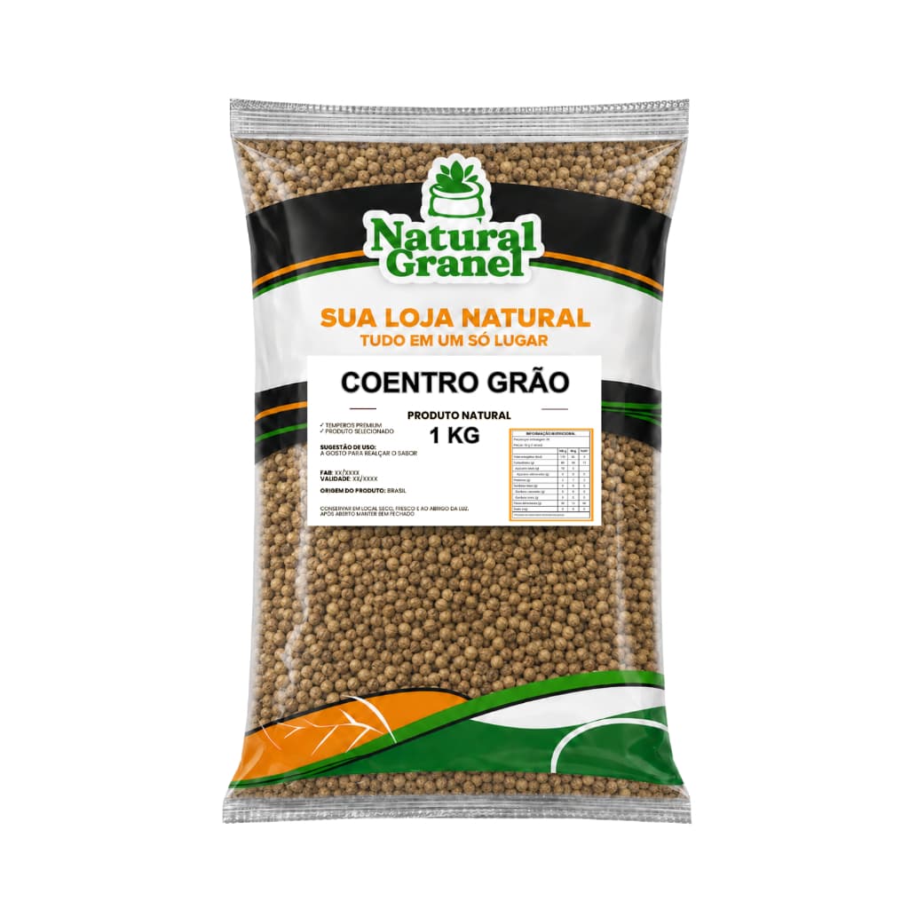 Coentro Grão Puro E Natural A Granel Qualidade Premium Tempero Condimento 1kg 500g