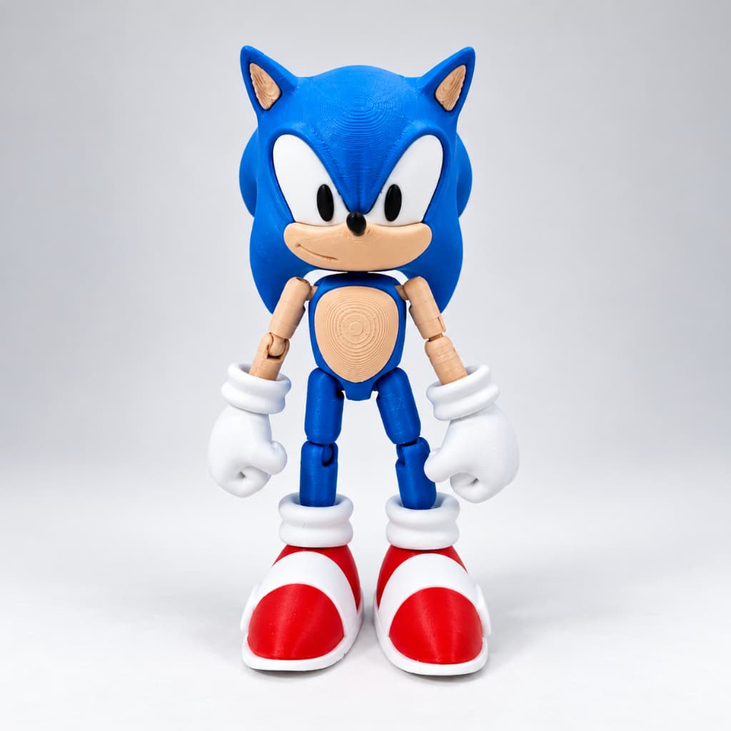 Boneco Articulado Sonic Estilo Dummy 13