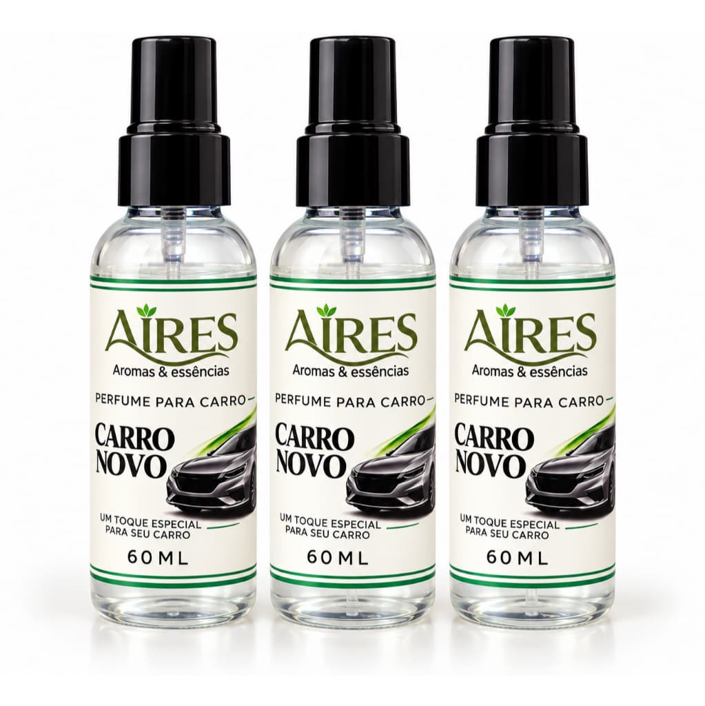 Kit 3 Perfume Para Carro Fragrância Carro Novo