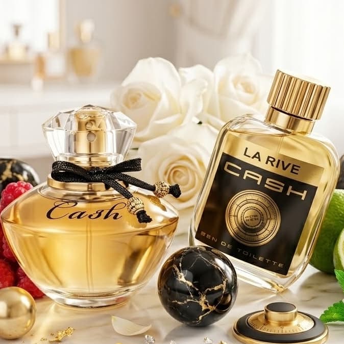 Kit 2 Perfumes Importados La Rive Cash Masculino 100ml e Cash Feminino 90ml Para Presente Casal