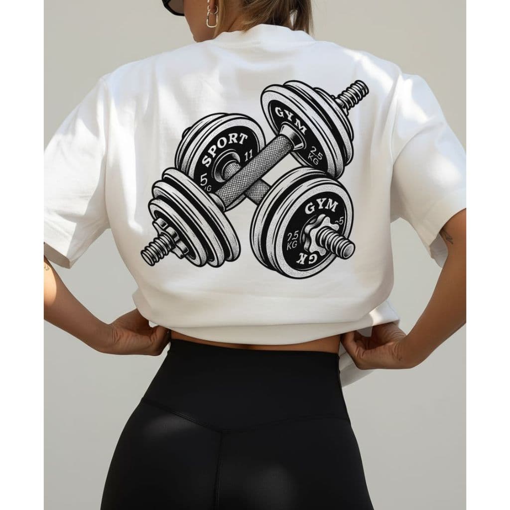 Camiseta camisa 100% Algodão Feminina Over Blusa Estilosa Treino Academia Musculação Fitness Pesinho