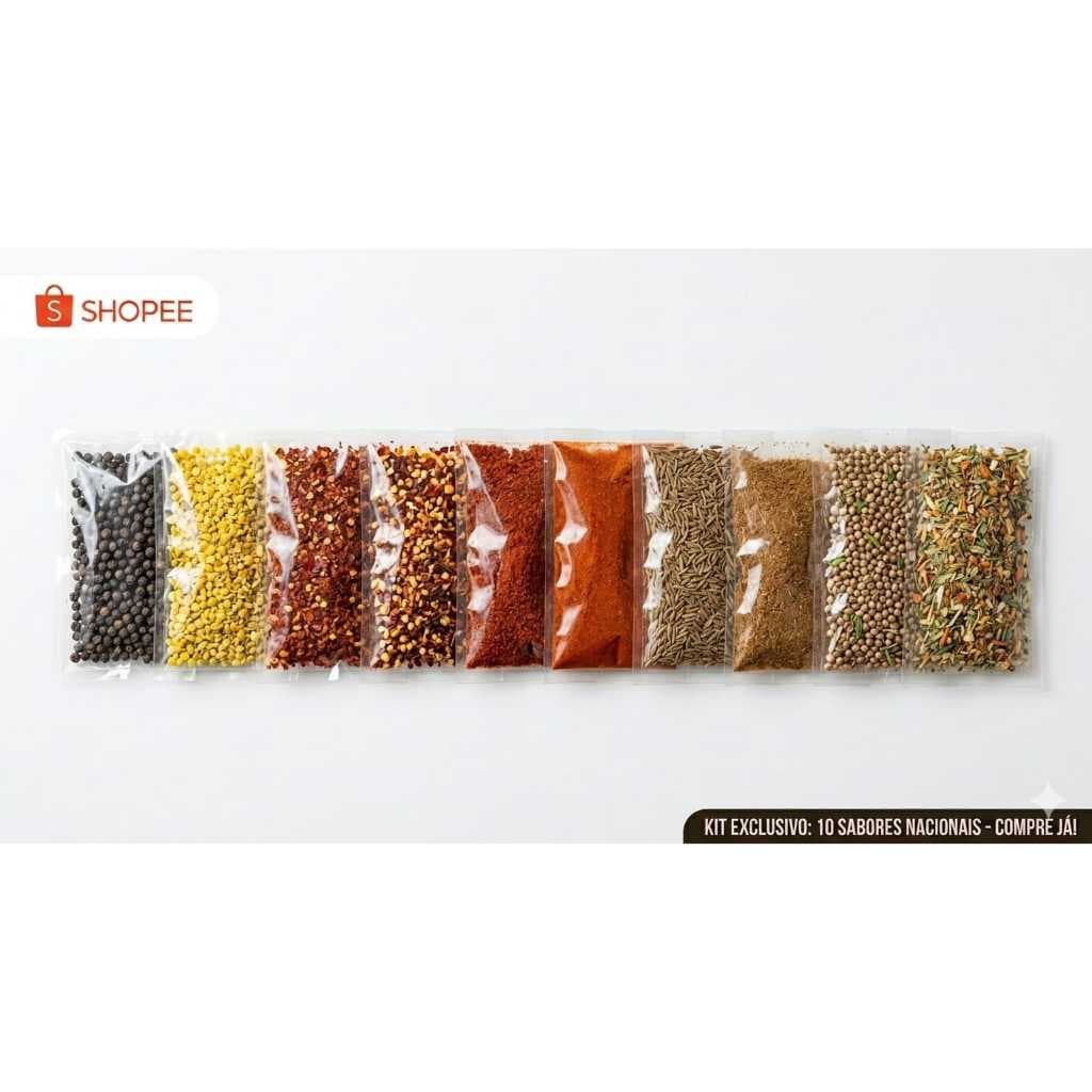 Temperos Naturais Kit 10 Unidades 30g - Voce Escolhe os Sabores - Temperos de Feira