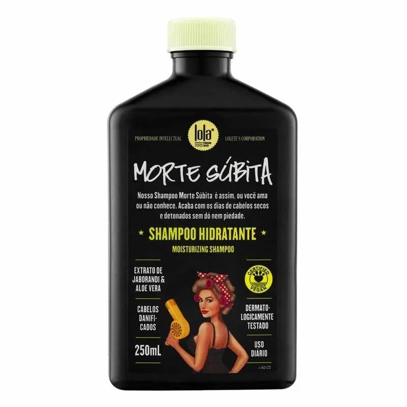 Shampoo Lola Cosmeticos Morte Súbita Hidratante 250ml – Hidratação e Recuperação Profunda