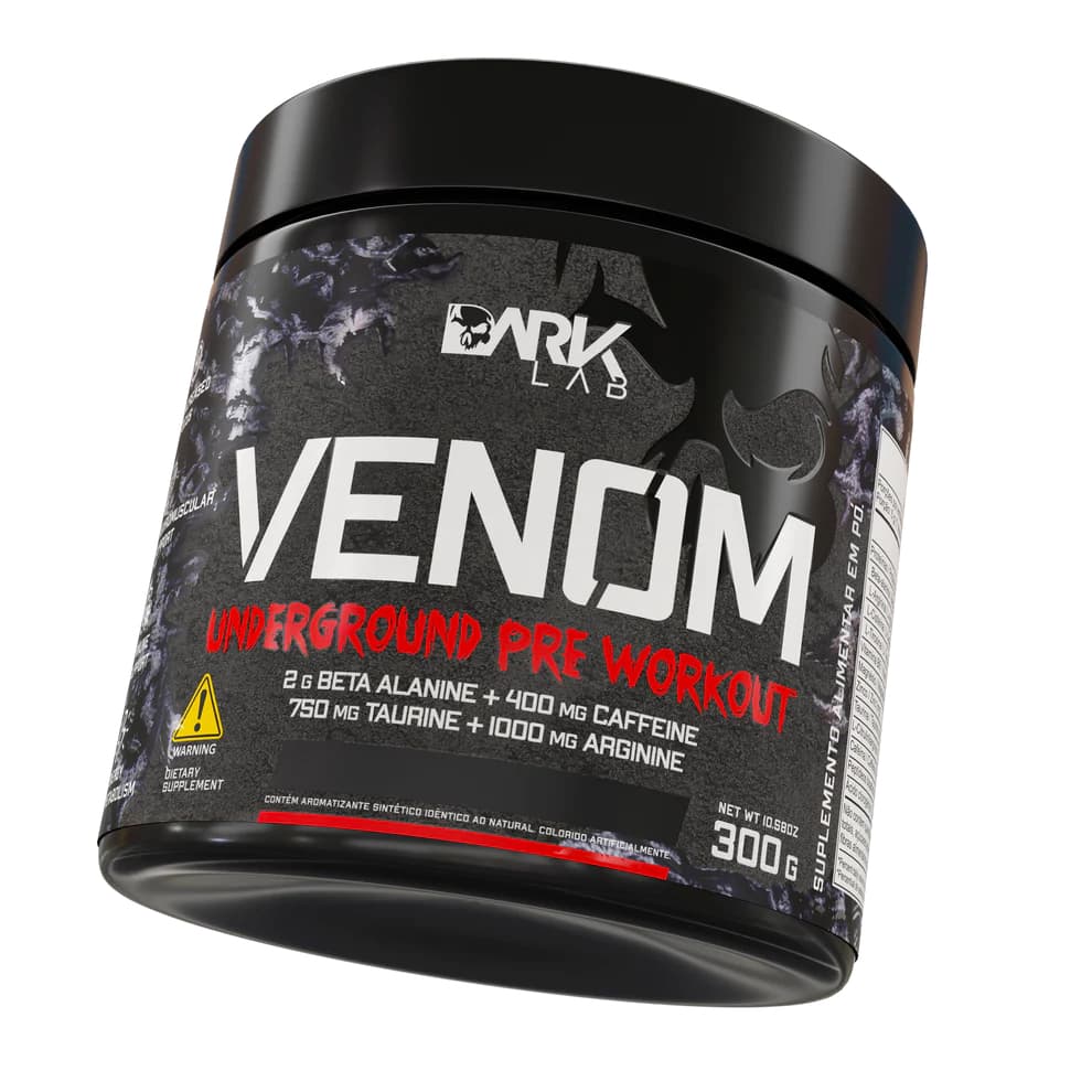Pré treino Venom Underground Pre Workout 300g Pump nos treinos