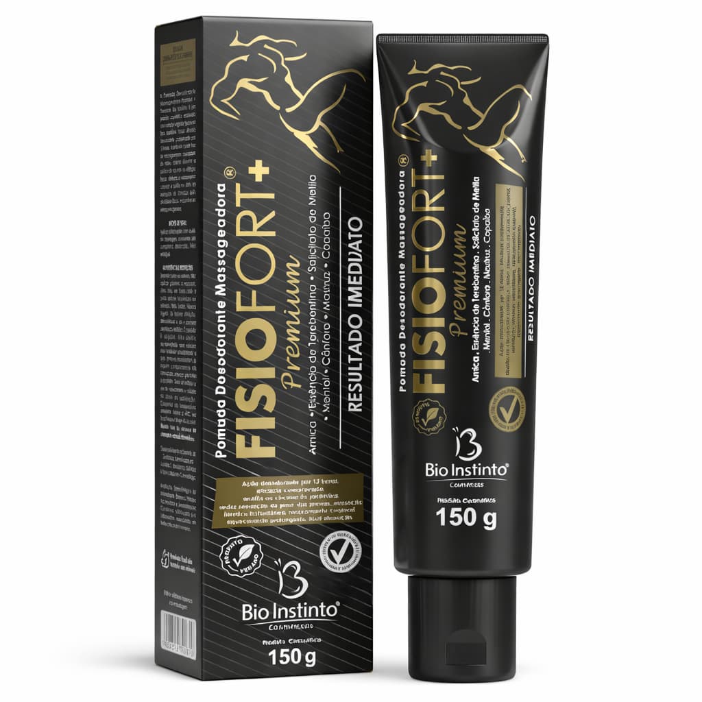 Pomada Massageadora Fisiofort Premium Bio Instinto 150g Alívio Muscular Corporal