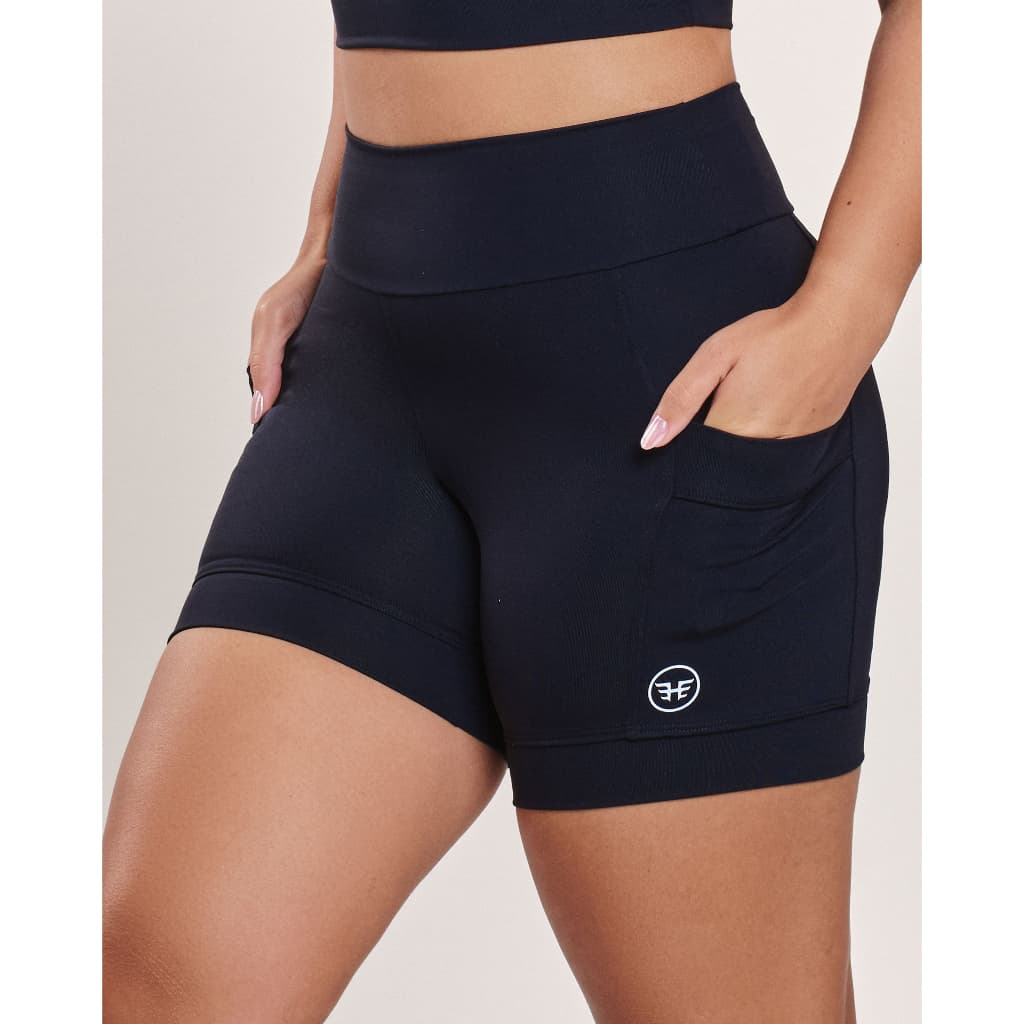 Short Academia Roupa Fitness Feminina Não Marca Poliamida Proteção UV