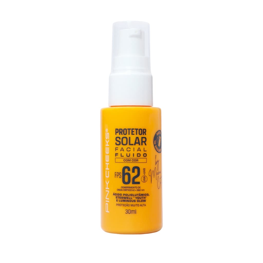 PROTETOR SOLAR FACIAL FLUIDO COM COR BY MANU CIT FPS 62 FPUVA 36