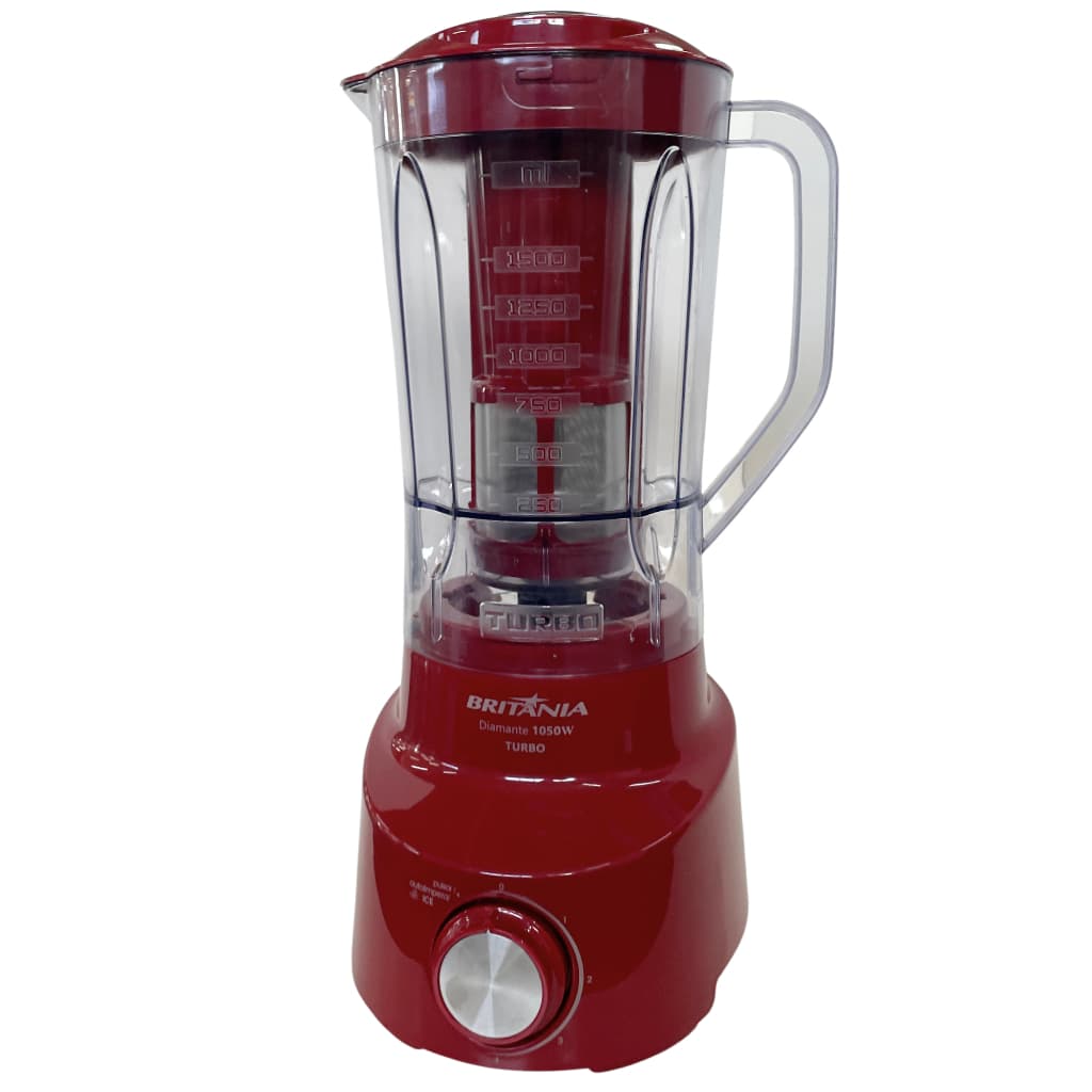 Liquidificador Britânia Diamante Turbo 1050W Vermelho 220V 2,6L Potente