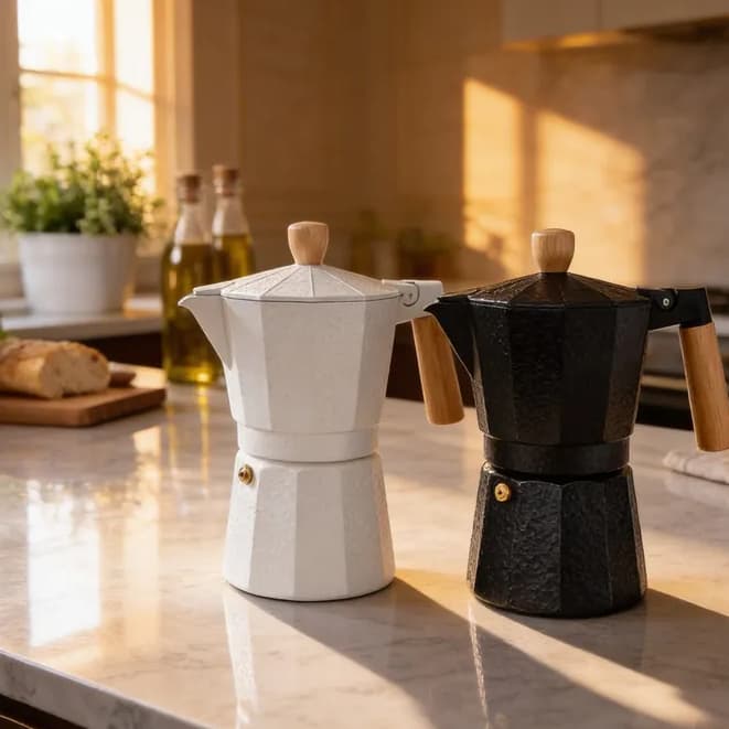 Cafeteira Italiana 6 Xícaras Moka 300ml Café Expresso Fogão Gás Alumínio Milão