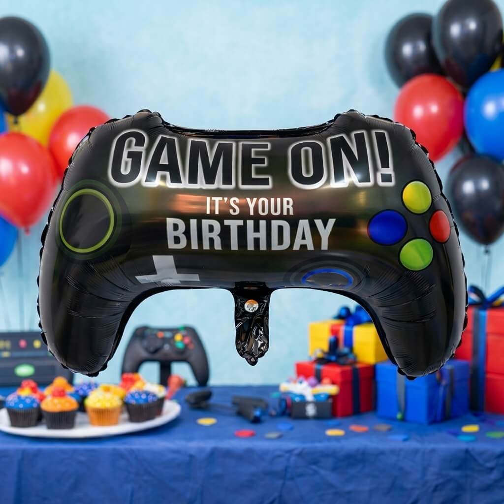Balões Controle de Video Game Gamer Player Metalizado - 37x65cm