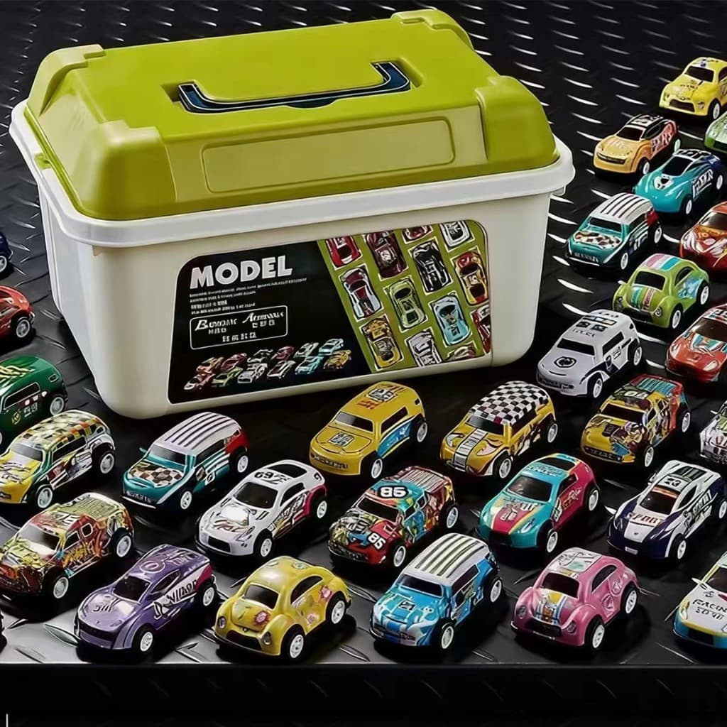 Kit Carrinhos de Brinquedo com Caixa Organizadora - Presente Perfeito para Aventuras e Diversão