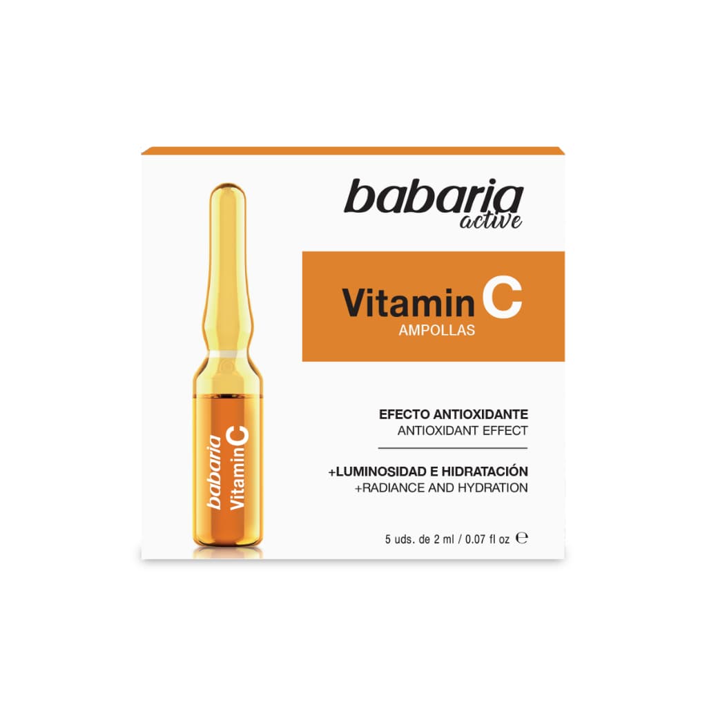 Ampolas Vitamina C Pura 10% Babaria Luminosidade Hidratação Antioxidante - 5 Unidades