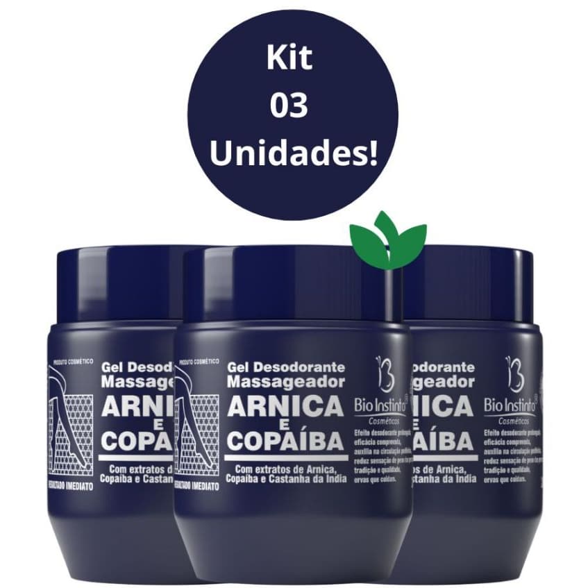 Kit 3 Unidades Gel ARNICA E COPAÍBA 240g BIO INSTINTO